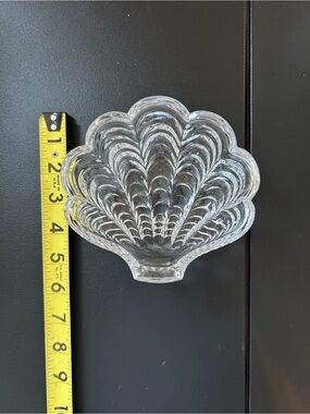 Clear Glass Shell Dish - Scalloped Design
